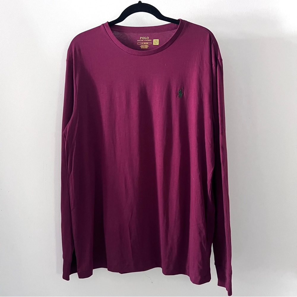 POLO RALPH LAUREN 100% Cotton Logo Longsleeve Tshirt L $65